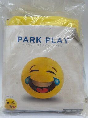Park Play Emoji Inflatable Beach Ball 36" Giant Size Classic Design Fun Smiley &